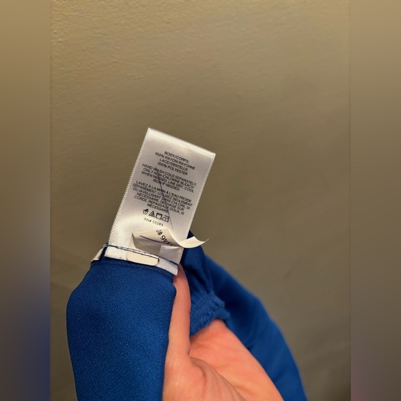 Express Elegant Blue Women's bodysuit draped blue bodycon fancy night out - Picture 6 of 11